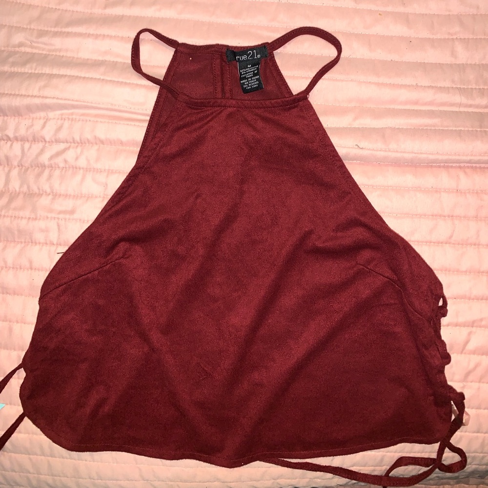 Maroon top
